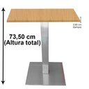Ver imagem 3 de Mesa Alpha Inox 73,50 Cm (alt) Base Quadrada Tampo Mdp Quadrado 60 Cm (larg) X 2,50 Cm (alt) Samba