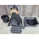 Ver imagem 2 de Kit Caminha P Grey Toca Cesto Organizador Cama Colchão Pet Cabana Caes e Gatos