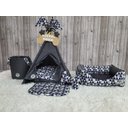 Ver imagem 7 de Kit Caminha P Grey Toca Cesto Organizador Cama Colchão Pet Cabana Caes e Gatos