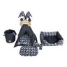 Kit Caminha P Grey Toca Cesto Organizador Cama Colchão Pet Cabana Caes e Gatos - 1