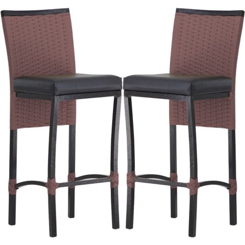 2 Banqueta Cannes em Alumínio Corda Náutica para Edícula, Balcão, Mesa de Jantar Trama Original