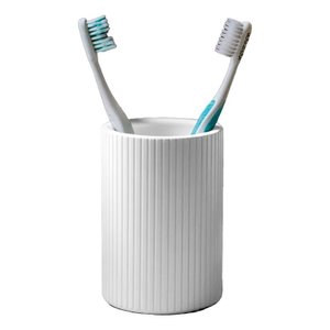 Porta Escova de Dente e Maquiagem Acessório Decorativo - Branco