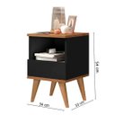 Ver imagem 4 de Kit Duas Mesas de Cabeceira Pix - Várias Cores:preto