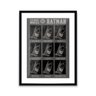 POSTER COM PASSEPARTOUT MDF/PAPEL/VIDRO DC BATMAN FACES CINZ BTC Decor - 1
