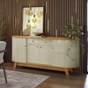 Ver imagem 4 de Buffet Aparador 4 Portas 183 Cm Monaco Cumaru Opala Madetec