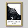 Quadro Mapa Fortaleza - 60x40cm - Moldura Caixa Madeira - 1