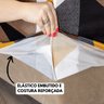 Capa de Sofá 2 e 3 Lugares Estampado com Fixador:marrom Geometrico - 2