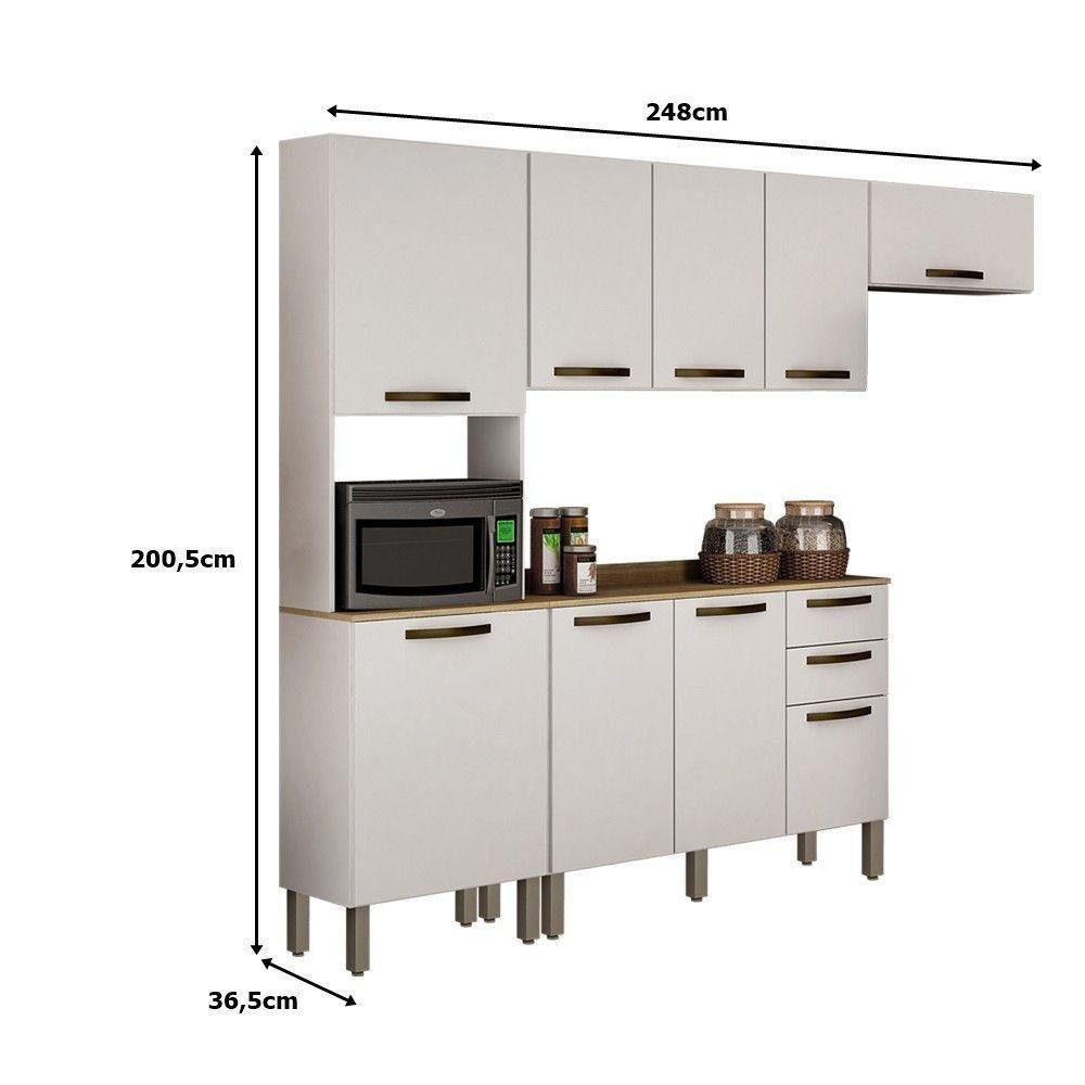 Cozinha Completa Com 4 Peças E 9 Portas Branco - 3