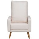 Ver imagem 5 de Poltrona de Amamentação Fixa Pés Manu Noah D02 Bouclê Off White B-114 - Lyam Decor