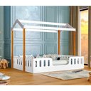 Ver imagem 1 de Cama Montessoriana Casinha Segura Ágatha - Branco com Mel