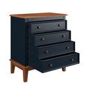 Ver imagem 4 de Cômoda 4 Gavetas - Cor: Azul Petróleo