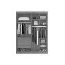 Ver imagem 4 de Guarda Roupa Solteiro 4 Portas 2 Ripadas e 4 Gavetas Grécia Cinamomo/off White - Conquista