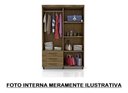 Ver imagem 2 de Roupeiro Solteiro 4 Portas + 3 Gavetas Espelho Cor Branca Trinobel