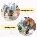 Ver imagem 5 de Kit 02 Comedouro Bebedouro Gatos Pet Elevado Plástico Azul
