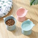 Ver imagem 3 de Kit 02 Comedouro Bebedouro Gatos Pet Elevado Plástico Azul