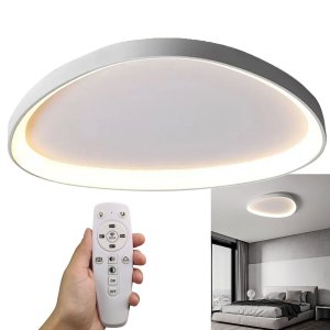 Luminaria Paflon Sobrepor Teto Led 3 em 1 Ajustavel Controle Remoto Decoraçao Iluminaçao Moderno Sal