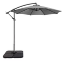 Ver imagem 1 de Ombrelone Articulado Guarda Sol de Praia Jardim Lateral 3 Metros Grafite Base 60l Rm Decor