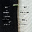 Ver imagem 3 de Capa para Almofada Drapeada em Veludo Retangular 60x40 Preto