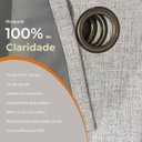 Ver imagem 3 de Cortina para Quarto Blackout em Tecido Linho 300x220cm 100% Bloqueio de Luz Palha