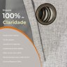 Cortina para Quarto Blackout em Tecido Linho 300x220cm 100% Bloqueio de Luz Palha - 3