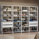 Ver imagem 1 de Guarda-Roupa Closet Modulado 4 Gavetas 258 cm Valencia Madesa 06