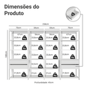 Ver imagem 4 de Guarda-Roupa Closet Modulado 4 Gavetas 258 cm Valencia Madesa 06