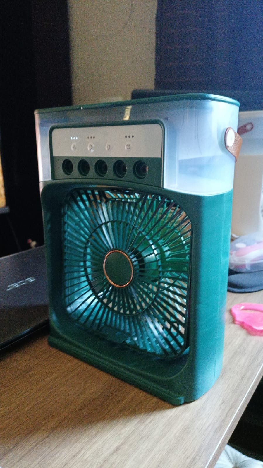 TOP Mini Climatizador de Ar Umidificador Ventilador Refrigeração - COR: VERDE - Ótimo para Pequenos  - 1
