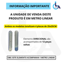 Ver mais imagens de Elemento Tátil Direcional Inox Parafusado Frisado