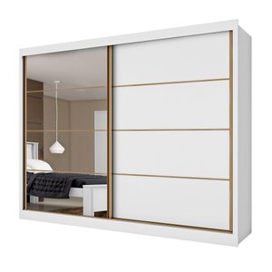 Guarda Roupa Sevilha 1 Porta com Espelho Mdf - Mademarcs
