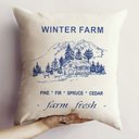 Ver imagem 2 de Almofada Decorativa Farm Estampada 40x40cm Winter Azul