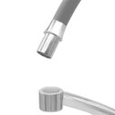 Ver imagem 3 de Torneira Cozinha Parede Gourmet Bica Alta Arco Flexível 1/4 Volta Cinza com Cromado