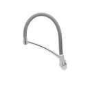 Ver imagem 7 de Torneira Cozinha Parede Gourmet Bica Alta Arco Flexível 1/4 Volta Cinza com Cromado