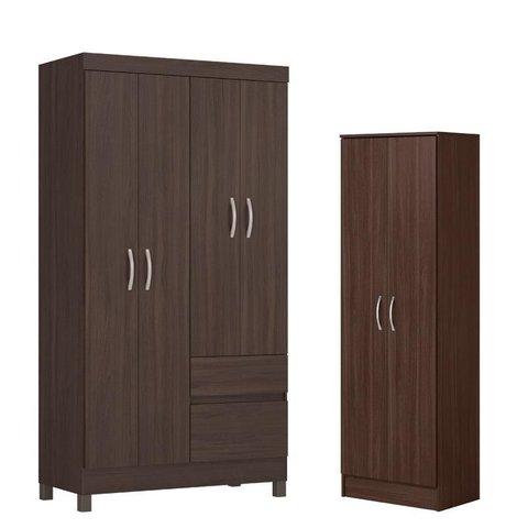 Guarda Roupa Solteiro Lótus com Multiuso Golden Café - Demóbile