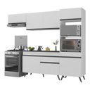 Ver imagem 1 de Armário de Cozinha Compacta 252cm Veneza Multimóveis V3690 Branco/Preto