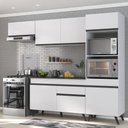 Ver imagem 3 de Armário de Cozinha Compacta 252cm Veneza Multimóveis V3690 Branco/Preto