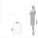 Ver imagem 3 de Mesa Auxiliar em Mdf 40x44x60 Cm Branco Freijó Dalla Costa F14