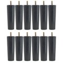 Ver imagem 1 de Kit 12 Pés para Cama Box Baú Solteiro Casal Pé para Moveis 13cm Preto