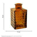 Ver imagem 2 de Vaso Garrafa Decorativo de Vidro Âmbar 9x5x5cm Enfeite Sala Mesa Estante Flores