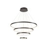 Lustre Pendente 4 Aros 20x40x60x80cm 125W 3000K Sindora:Preto - 1