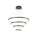 Ver imagem 1 de Lustre Pendente 4 Aros 20x40x60x80cm 125W 3000K Sindora:Preto