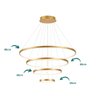 Lustre Pendente 4 Aros 20x40x60x80cm 125W 3000K Sindora:Preto - 3
