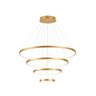 Lustre Pendente 4 Aros 20x40x60x80cm 125W 3000K Sindora:Preto - 4
