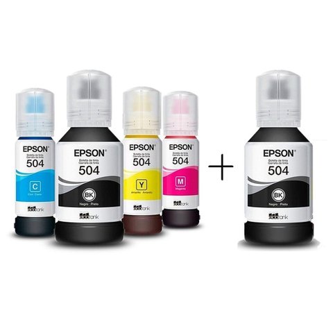 Kit de 5 Tintas Epson Original 504 T504 Para/ L6161 L4150 L4160 L6191/l6171