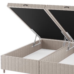 Base Box Bau Queen Size Ravena (43x158x198cm) Turkey Creme - Casa Giulia - 2