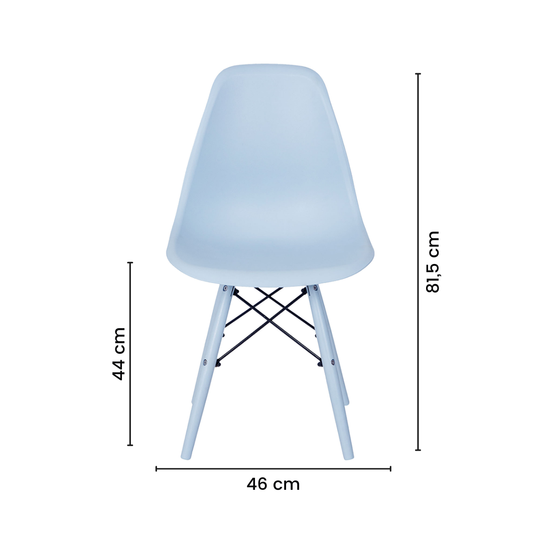 Cadeira de Jantar Eames Eiffel Azul Claro Color - 5