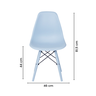 Cadeira de Jantar Eames Eiffel Azul Claro Color - 5