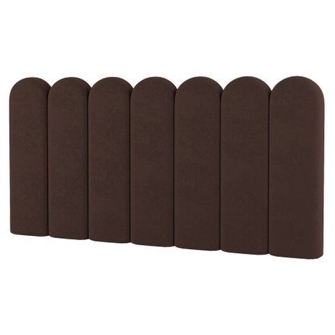 Painel Cabeceira Cama Box Casal Queen Size Lana 160cm Sintético Marrom - Desk Design