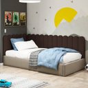 Ver imagem 2 de Painel Cabeceira Cama Box Casal Queen Size Lana 160cm Sintético Marrom - Desk Design