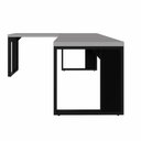 Ver imagem 5 de Mesa L Escritório Industrial 1,70m X 0,70m Pés Metal F5 Cor:cinza Sagrado com Preto