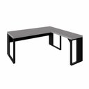 Ver imagem 3 de Mesa L Escritório Industrial 1,70m X 0,70m Pés Metal F5 Cor:cinza Sagrado com Preto